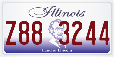 IL license plate Z883244