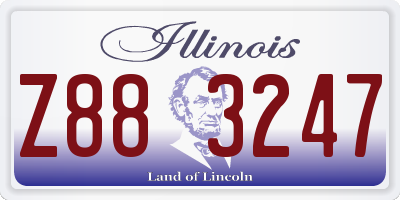 IL license plate Z883247