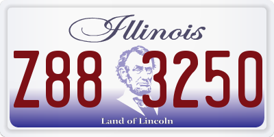 IL license plate Z883250