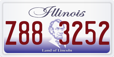 IL license plate Z883252