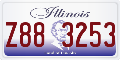 IL license plate Z883253