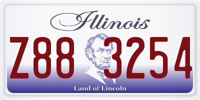 IL license plate Z883254