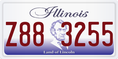 IL license plate Z883255