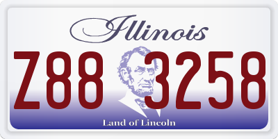 IL license plate Z883258
