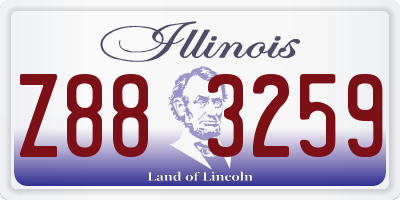 IL license plate Z883259