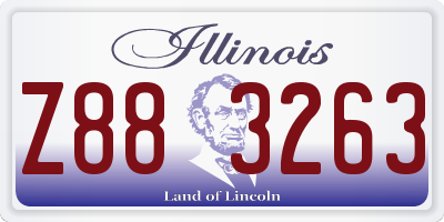 IL license plate Z883263