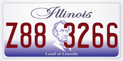 IL license plate Z883266