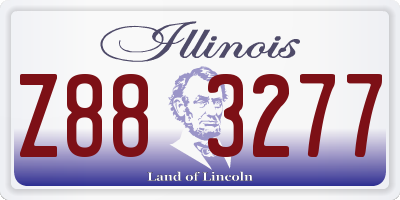 IL license plate Z883277
