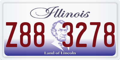 IL license plate Z883278