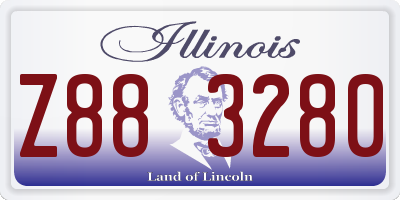 IL license plate Z883280