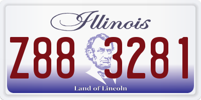 IL license plate Z883281