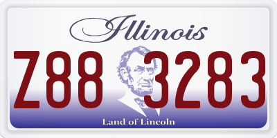 IL license plate Z883283
