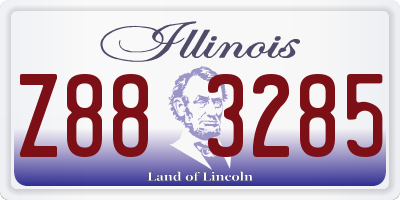 IL license plate Z883285