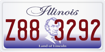 IL license plate Z883292