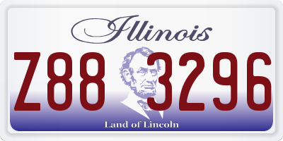IL license plate Z883296