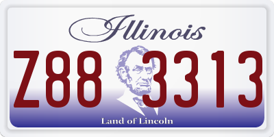 IL license plate Z883313
