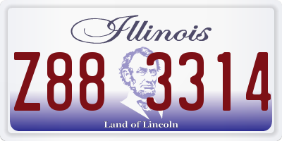 IL license plate Z883314