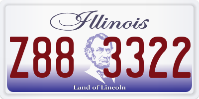 IL license plate Z883322