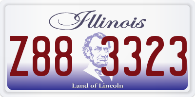 IL license plate Z883323