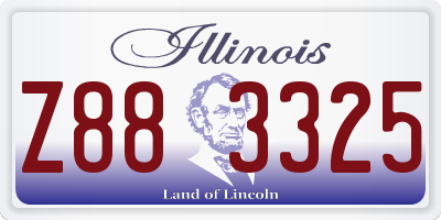 IL license plate Z883325