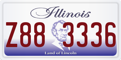 IL license plate Z883336
