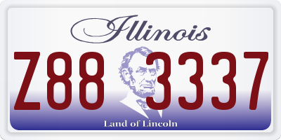 IL license plate Z883337