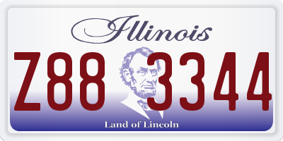 IL license plate Z883344