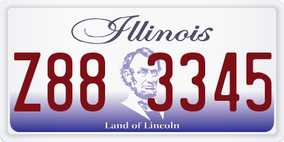 IL license plate Z883345