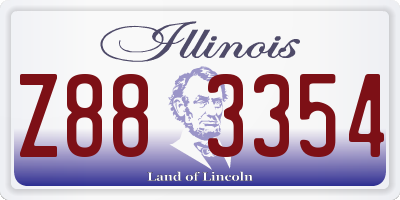 IL license plate Z883354