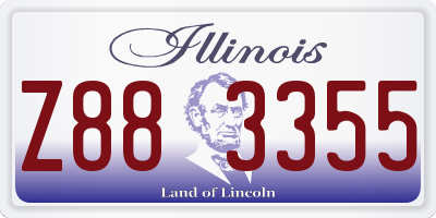 IL license plate Z883355