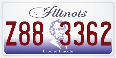 IL license plate Z883362