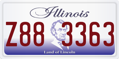 IL license plate Z883363