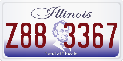 IL license plate Z883367