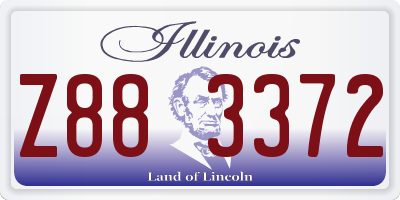 IL license plate Z883372