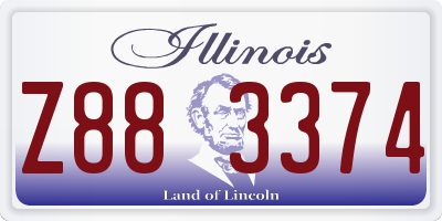 IL license plate Z883374