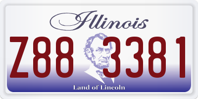 IL license plate Z883381