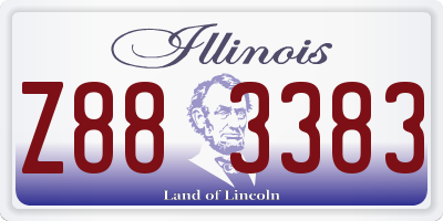 IL license plate Z883383