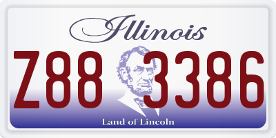 IL license plate Z883386
