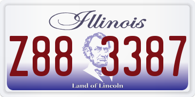 IL license plate Z883387