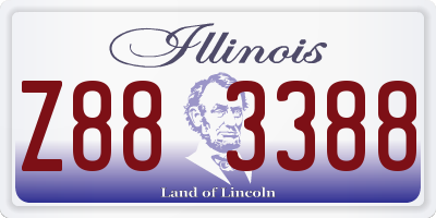 IL license plate Z883388