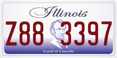 IL license plate Z883397
