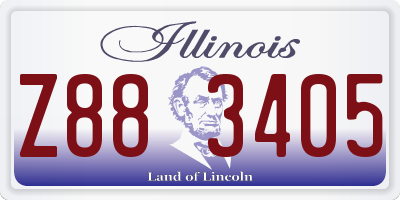 IL license plate Z883405
