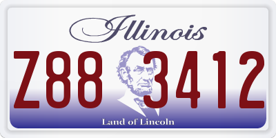 IL license plate Z883412