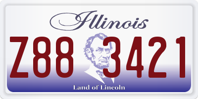 IL license plate Z883421