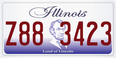 IL license plate Z883423