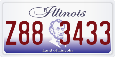 IL license plate Z883433