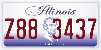 IL license plate Z883437