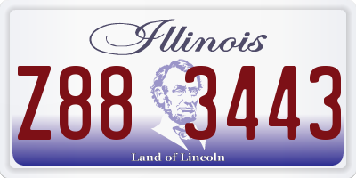 IL license plate Z883443