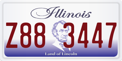 IL license plate Z883447