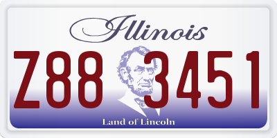 IL license plate Z883451